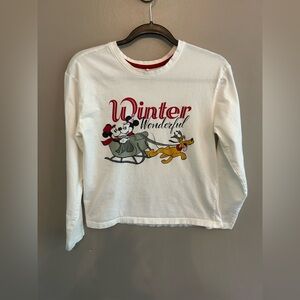Disney for Primark Winter Wonderland Christmas long sleeved t shirt size XS